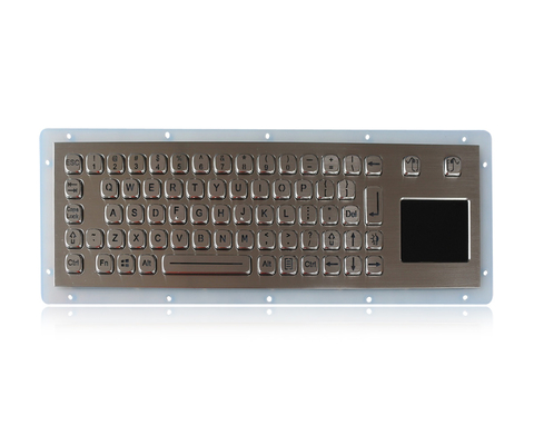 IP65 teclado USB retroiluminado de acero inoxidable con touchpad resistente