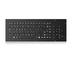 teclado robusto EMC teclado militar de titanio negro electroplacado