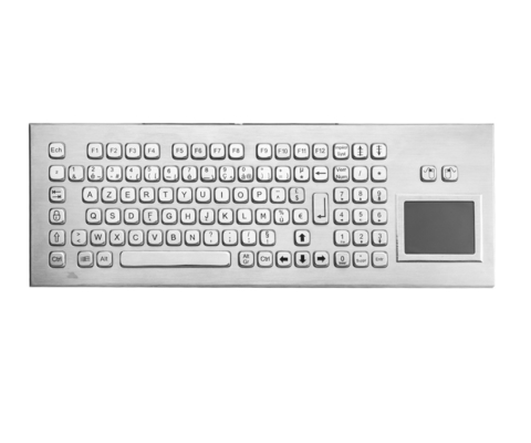 IP65 teclado compacto de escritorio de metal con panel táctil teclado de PC industrial