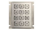 El telclado numérico IP67 del soporte del panel de la matriz del cajero automático del banco valoró el acero inoxidable del metal de 12 llaves