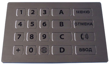 Telclado numérico industrial del metal con acero inoxidable impermeable de 20 llaves planas